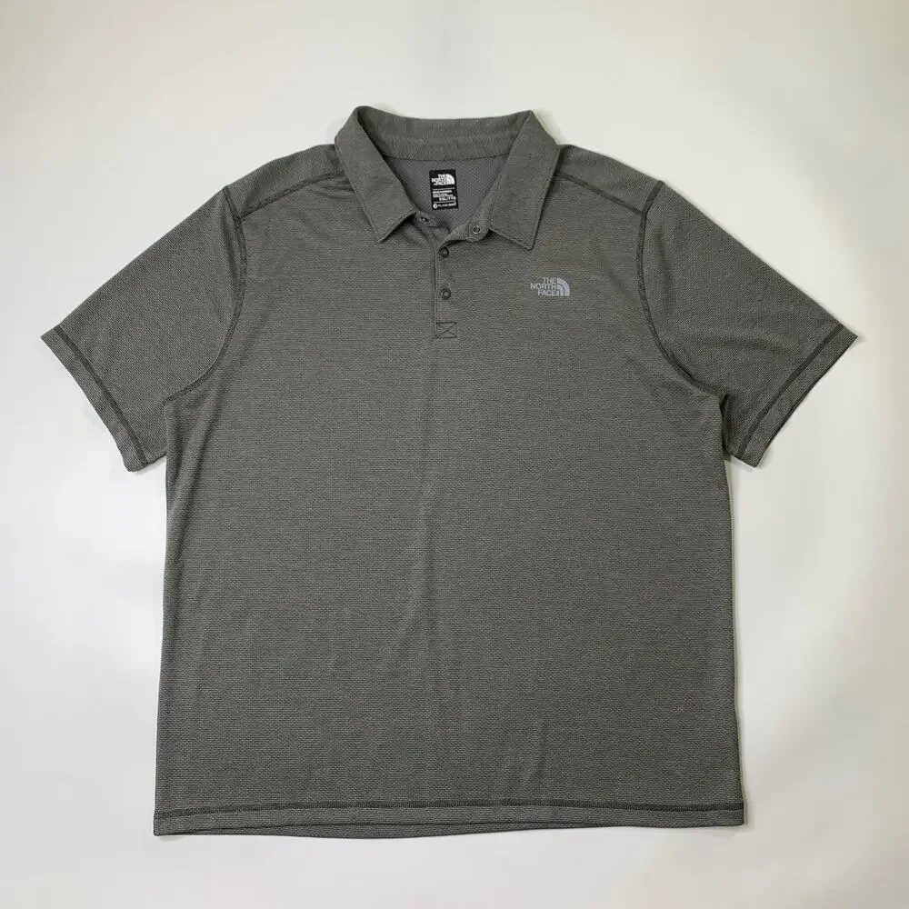 The North Face Shirt Mens XXL Herb Green FlashDry Horizon Polo Lightweight Golf